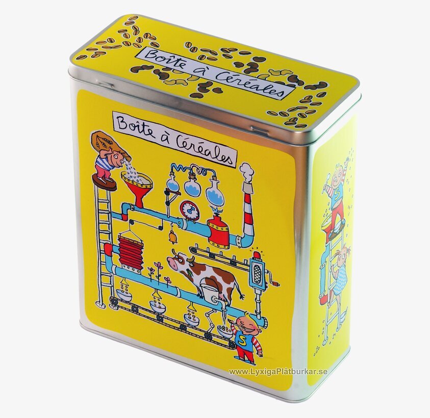 Plåtburk Frukostflingor gul från Derriére la porte