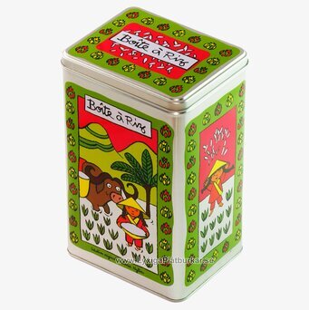 Plåtburk Ris grön från Derriére la porte med retrodesign