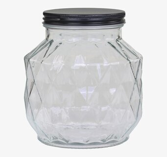 Bild av elegant glasburk med geometriskt mönster