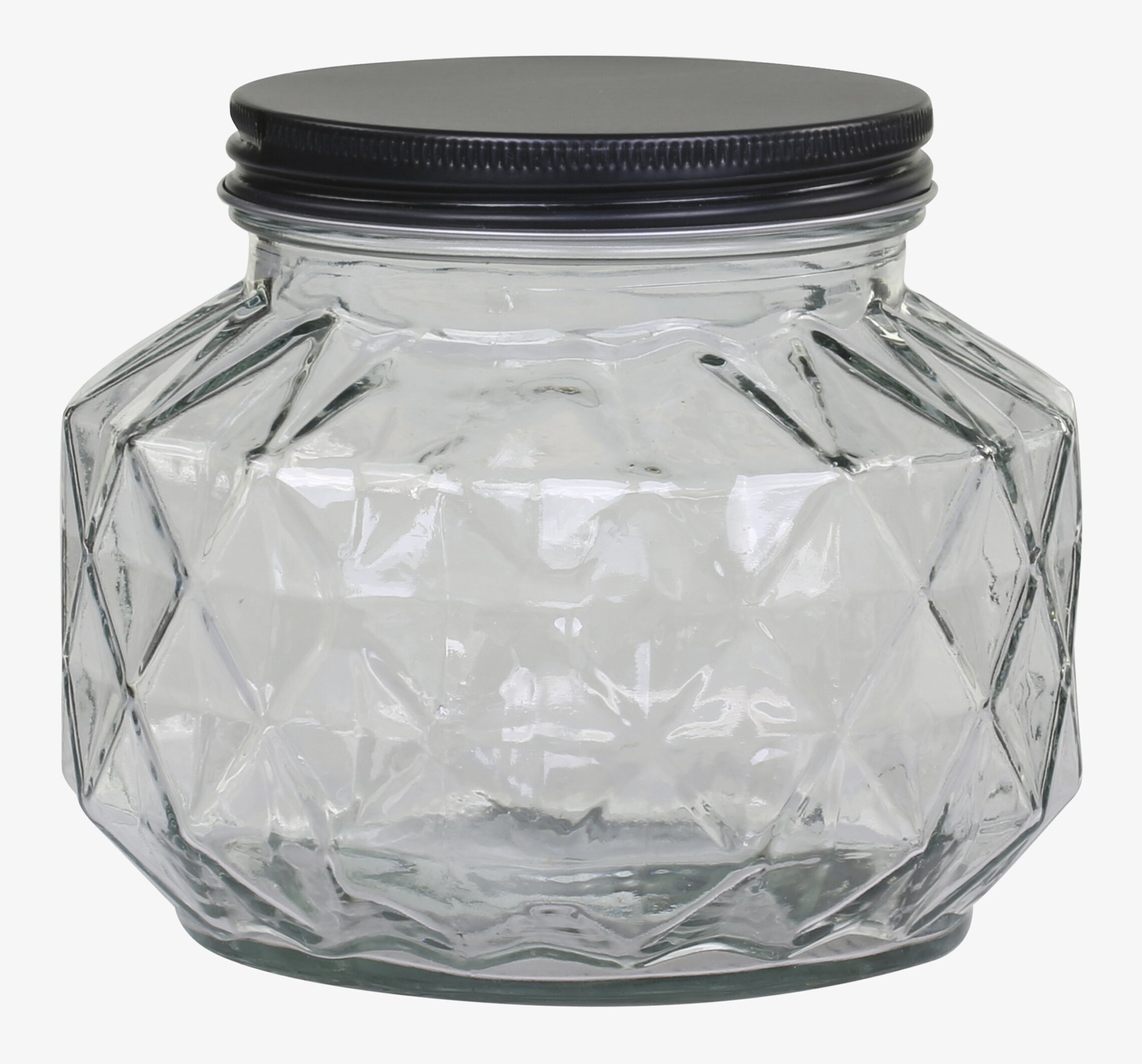 Glasburk Diamant S från Chic Antique med svart metallock