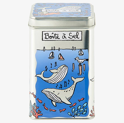 Plåtburk Salt från Derriére la porte med havsmotiv