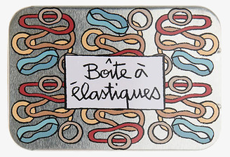 Plåtburk Snoddar från Derriére la porte med färgglad design