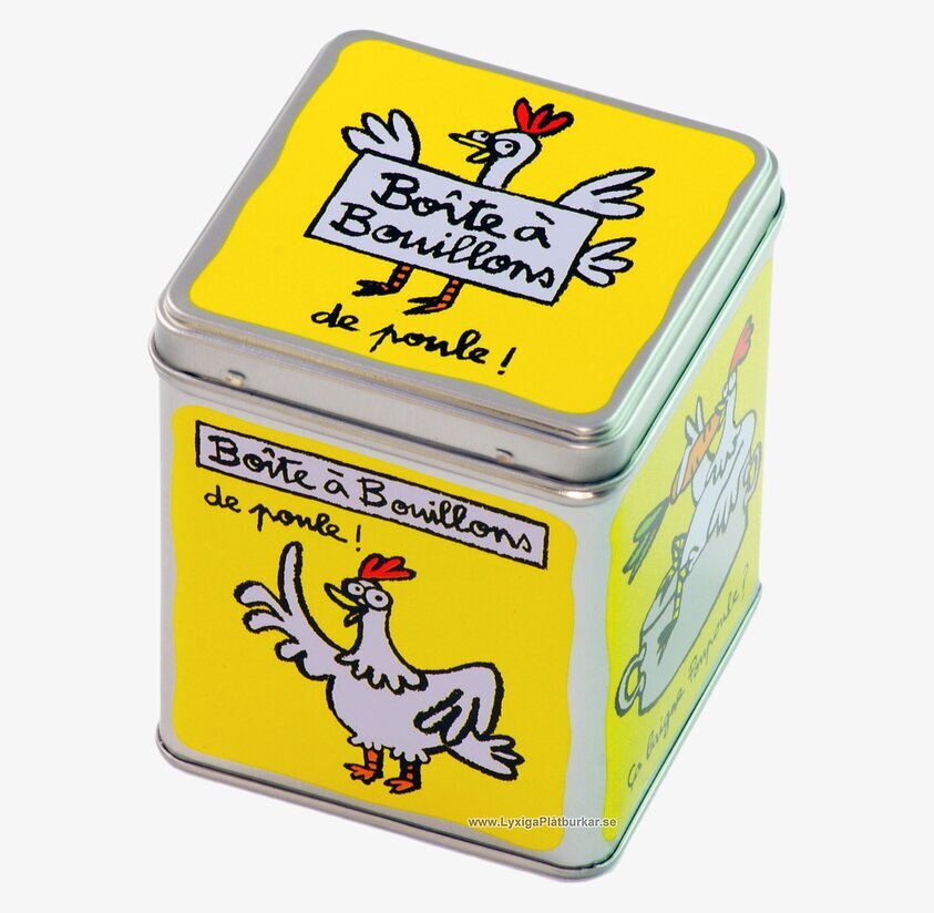 Plåtburk Hönsbuljong gul från Derriére la porte i köket