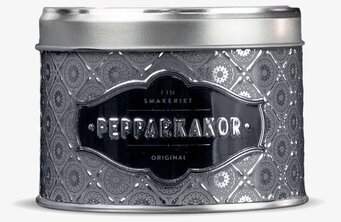 Bild av exklusiv grafitgrå plåtburk med mönster