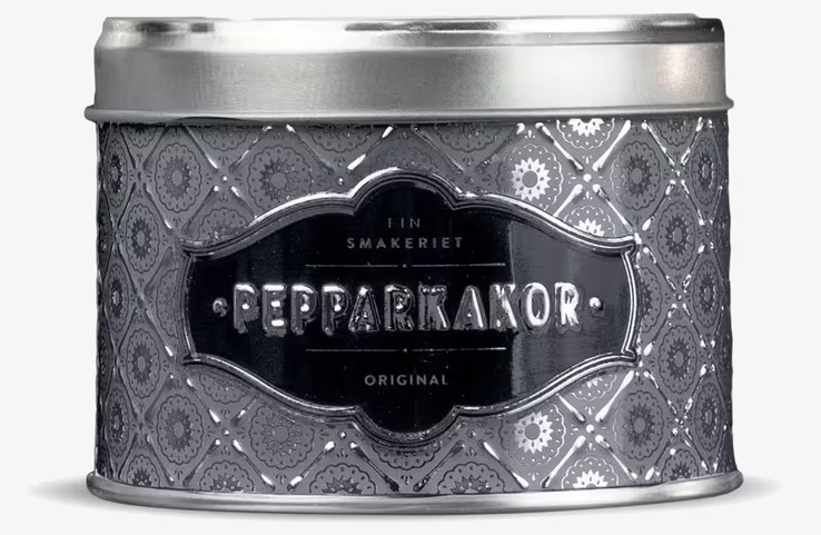 Pepparkakor Miniburk Grafitgrå från Finsmakeriet i fokus