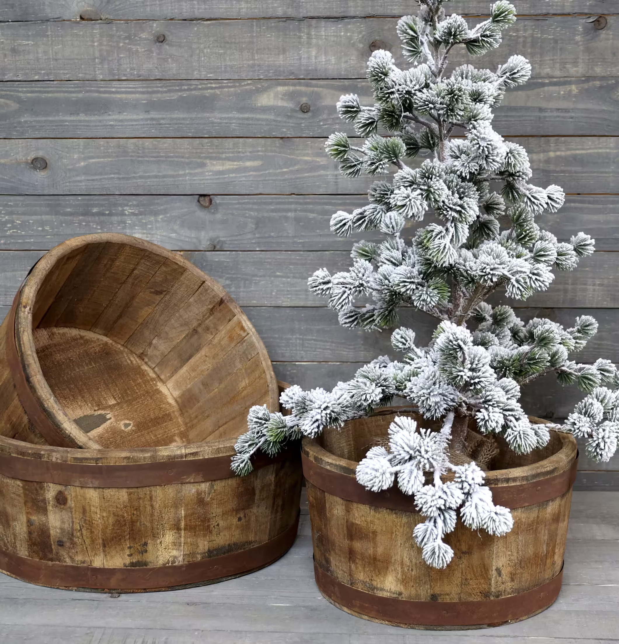 Grimaud Gl. Kärl Trä Natur Medium från Chic Antique med gran