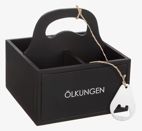 Foto av stilren och funktionell trälåda med öppnare