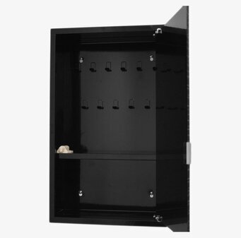 Bild av stilrent kombi- och nyckelskåp i svart design