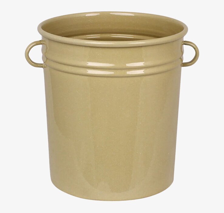 Redskapsburk Ingrid Gul från Strömshaga i blank emalj