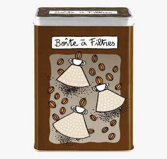 Plåtburk Kaffefilter brun från Derriére la porte