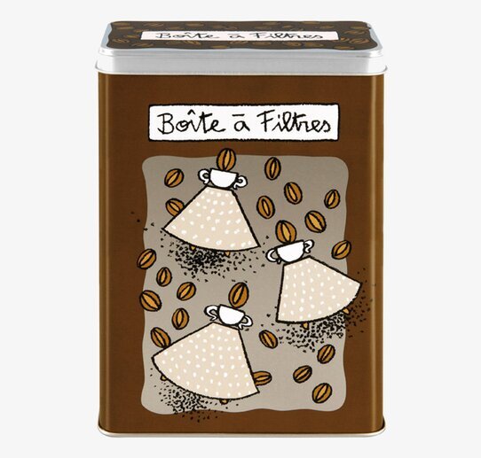 Plåtburk Kaffefilter brun från Derriére la porte
