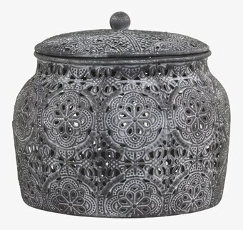 Bild av elegant förvaringsburk i antik zinkfinish