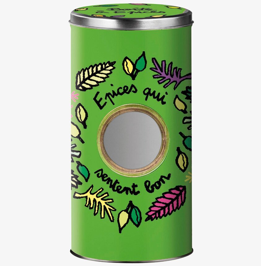 Plåtburk Müsli/örter/nötter - Grön från Derriére la porte