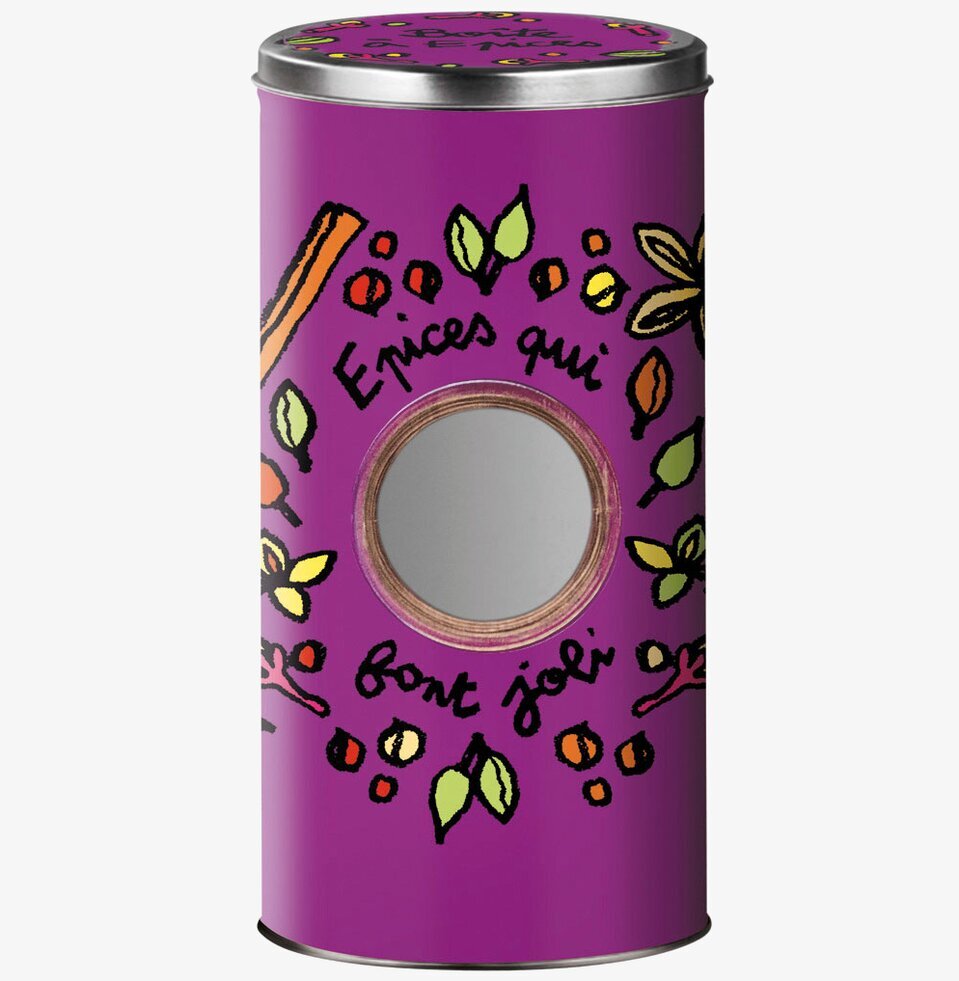 Plåtburk Müsli/örter/nötter - Lila från Derriére la porte