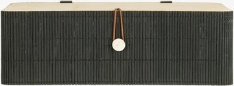 Bild av elegant svart bambuförvaringslåda med lock