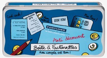 Plåtburk Kvitton från Derriére la porte med lekfull design