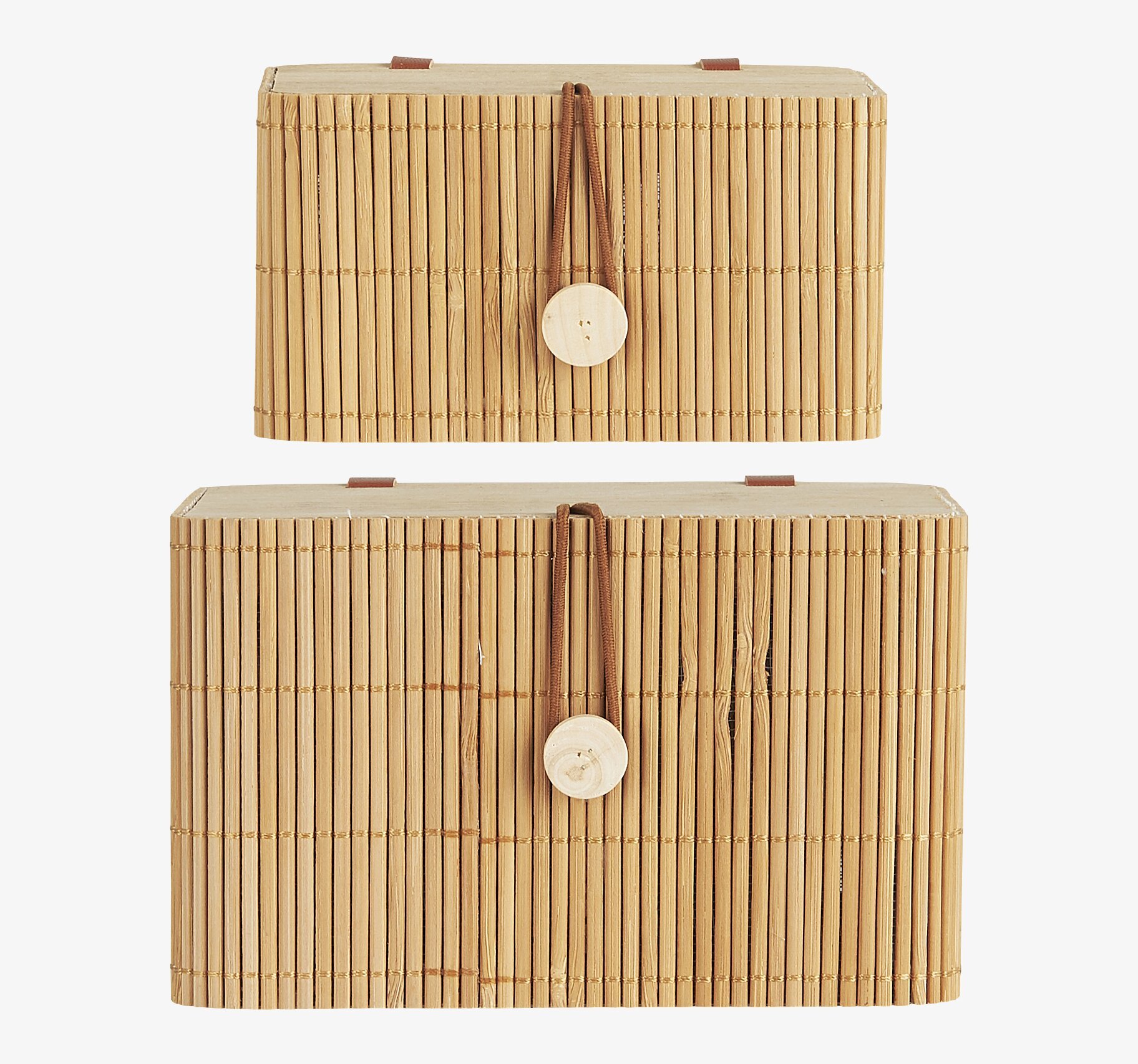 Förvaringslåda Bambu Set/2 Natur från IB Laursen
