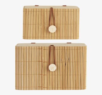 Bild av två bambulådor med stil och funktionalitet