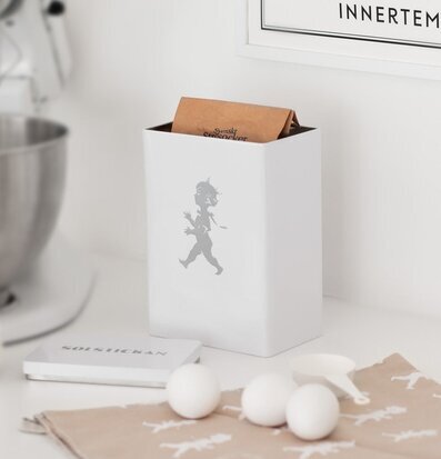 Förvaringsburk Stor Vit från Solstickan i ett modernt kök