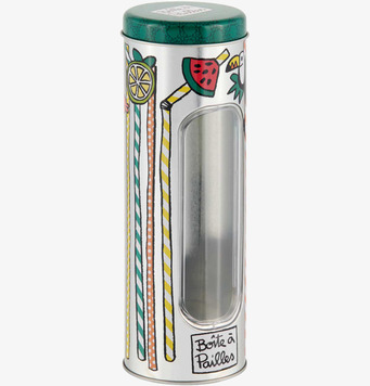 Plåtburk Sugrör Derriére la porte Plåtburkar Metallburkar