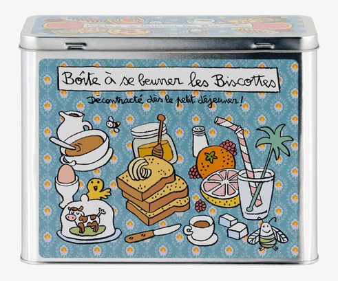 Plåtburk Kex & Knäcke från Derriére la porte, färgglad
