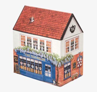 Plåtburk Hus Tea Shop Liten från Bromma Kortförlag