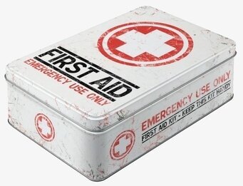 Plåtburk First Aid #1 Bromma Kortförlag Plåtburkar Metallburkar