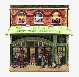 Plåtburk Markishus Grocery Stor från Bromma Kortförlag