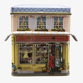 Plåtburk Markishus Chocolaterie från Bromma Kortförlag