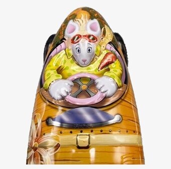 Plåtburk Rabbit Racer Girl från Bromma Kortförlag