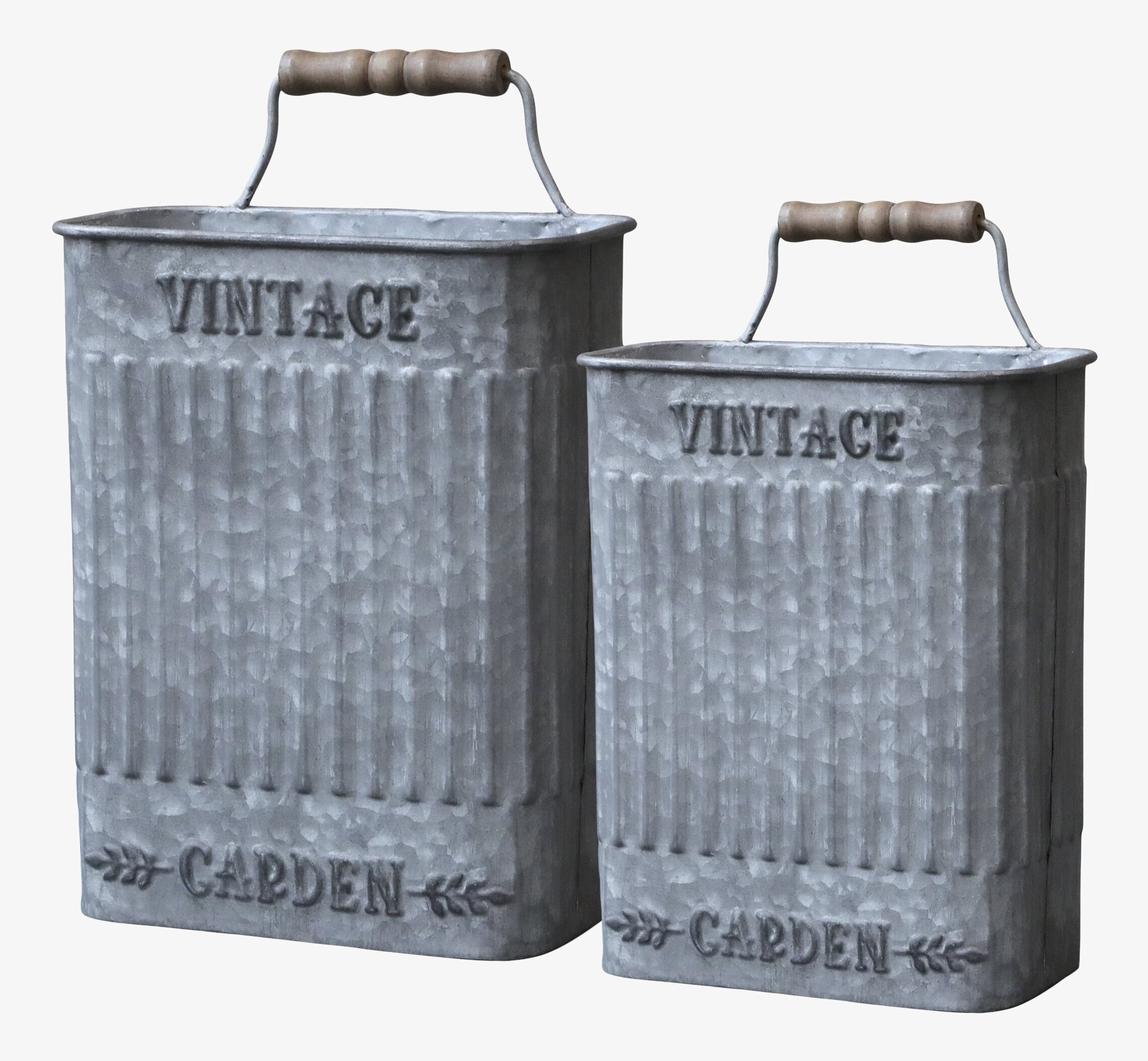 Kruka/Förvaringsbehållare Zink Set/2 från Chic Antique