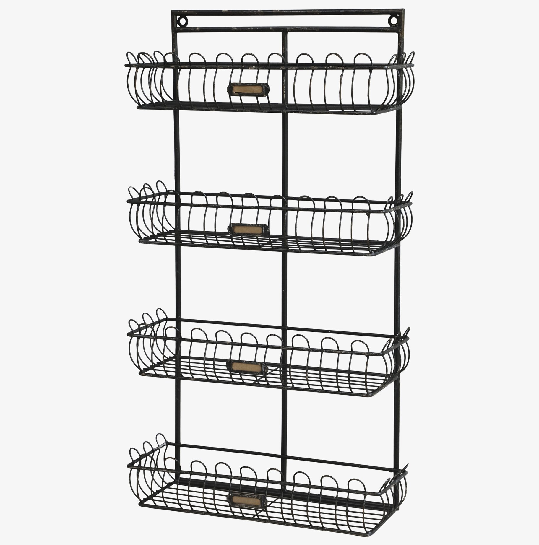 Vägghylla Fil De Fer Reol Antiksvart från Chic Antique