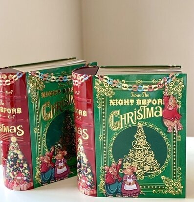 Plåtburk/Bokburk - Night Before Christmas Bromma Kortförlag Plåtburkar Metallburkar