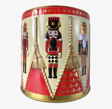 Plåtburk Nutcracker Drum från Bromma Kortförlag i beige