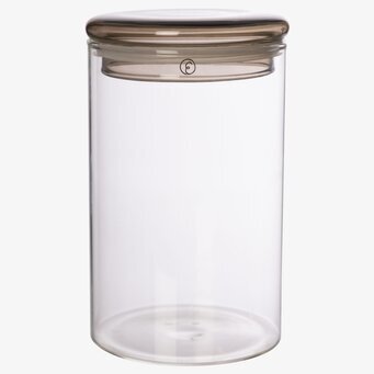 Foto av stilren och funktionell förvaringsburk i glas