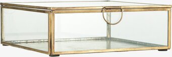 Bild av glasbox i antik mässing med elegant design
