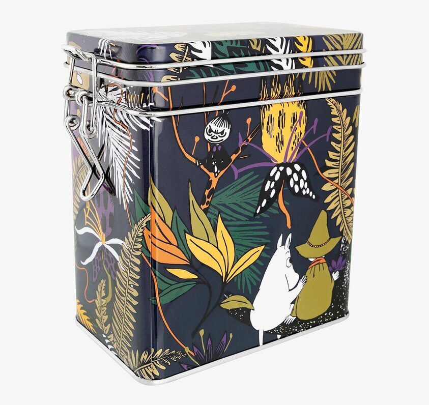 Plåtburk Mumin Orkide från Moomin by Martinex med mönster