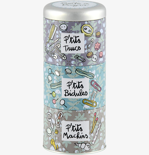 Plåtburk Småpryttlar från Derriére la porte i tre sektioner