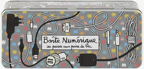 Plåtburk Laddare från Derriére la porte med retrodesign