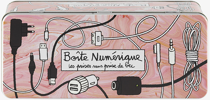 Plåtburk Laddare Rosa från Derriére la porte i rosa färg