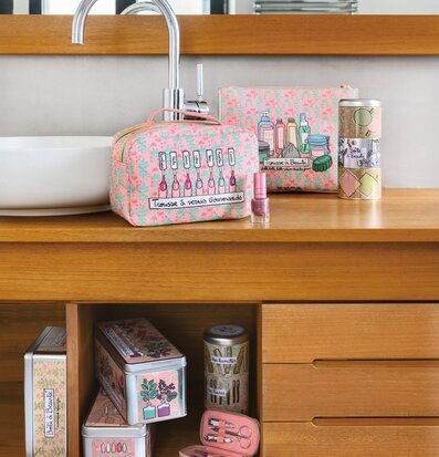 Plåtburk Skönhet från Derriére la porte med färgglada motiv