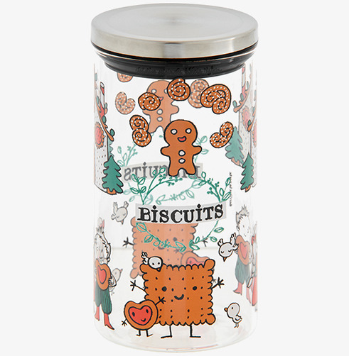 Glasburk Kakor från Derriére la porte med glada illustrationer