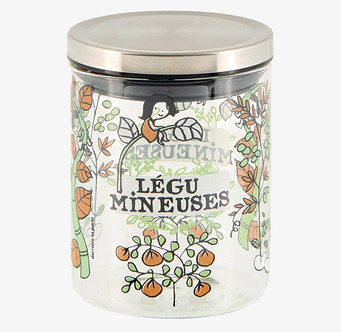 Glasburk Baljväxter från Derriére la porte, färgglad design