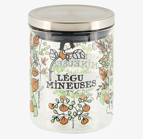 Glasburk Baljväxter från Derriére la porte, färgglad design