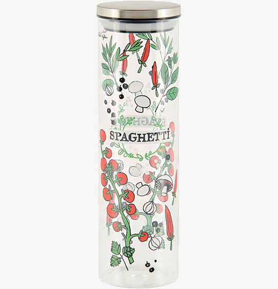 Glasburk Spagetti från Derriére la porte med färgglad design