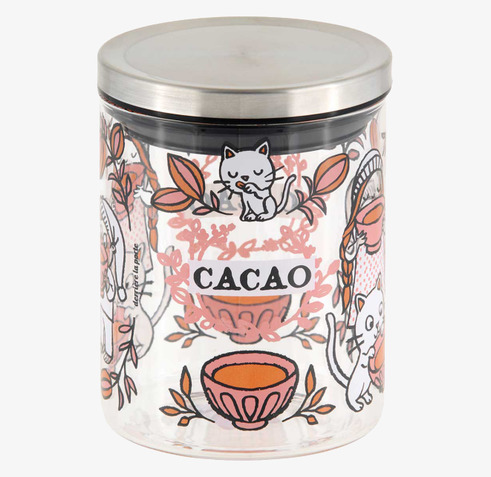Glasburk Kakao från Derriére la porte med lekfulla katter