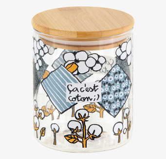 Glasburk Bomull från Derriére la porte med bambulock