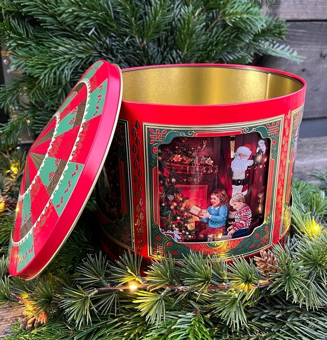 Plåtburk Speldosa Santa Stor från Bromma Kortförlag