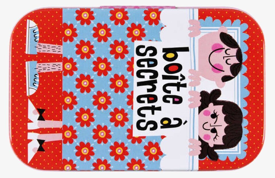 Plåtburk Vuxenhemlisar från Derriére la porte, färgstark