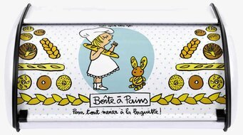 Bild av charmig brödbox med lekfull design och motiv